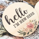 One.Chew.Three Wooden Colour Print Milestone Plaque - 1pk