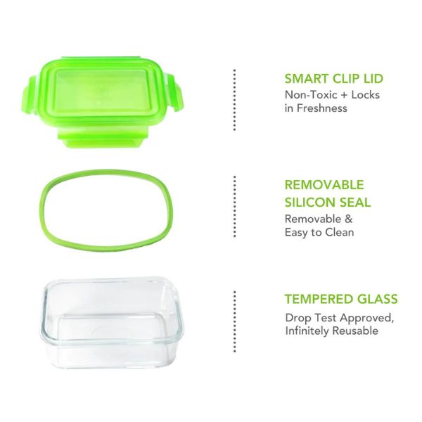 Wean Green Glass Containers - Baby Feeding Starter Set - Six Pack